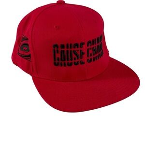 Carolina Hurricanes Snapback Hat Red  Embroidered Cause Chaos Playoffs Zephyr